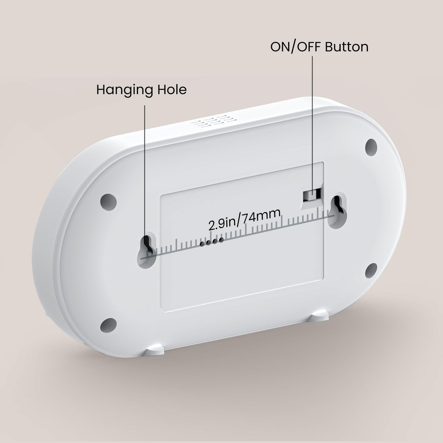 Carbon Monoxide Detector, Portable 10-Year Battery CO Alarm with Digital LCD Display, Battery Powered CO Detector for Home, Office and Travel