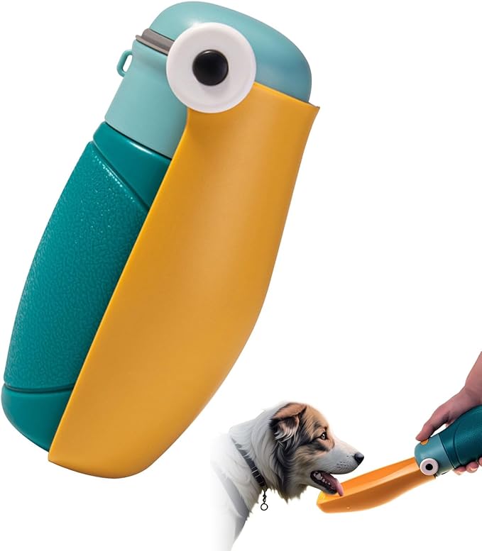 Pet Water Bottle Leak-Proof Portable Dog Water Dispenser with Collapsible Bowl for Walking, Hiking, and Travel,Puppy Trave...