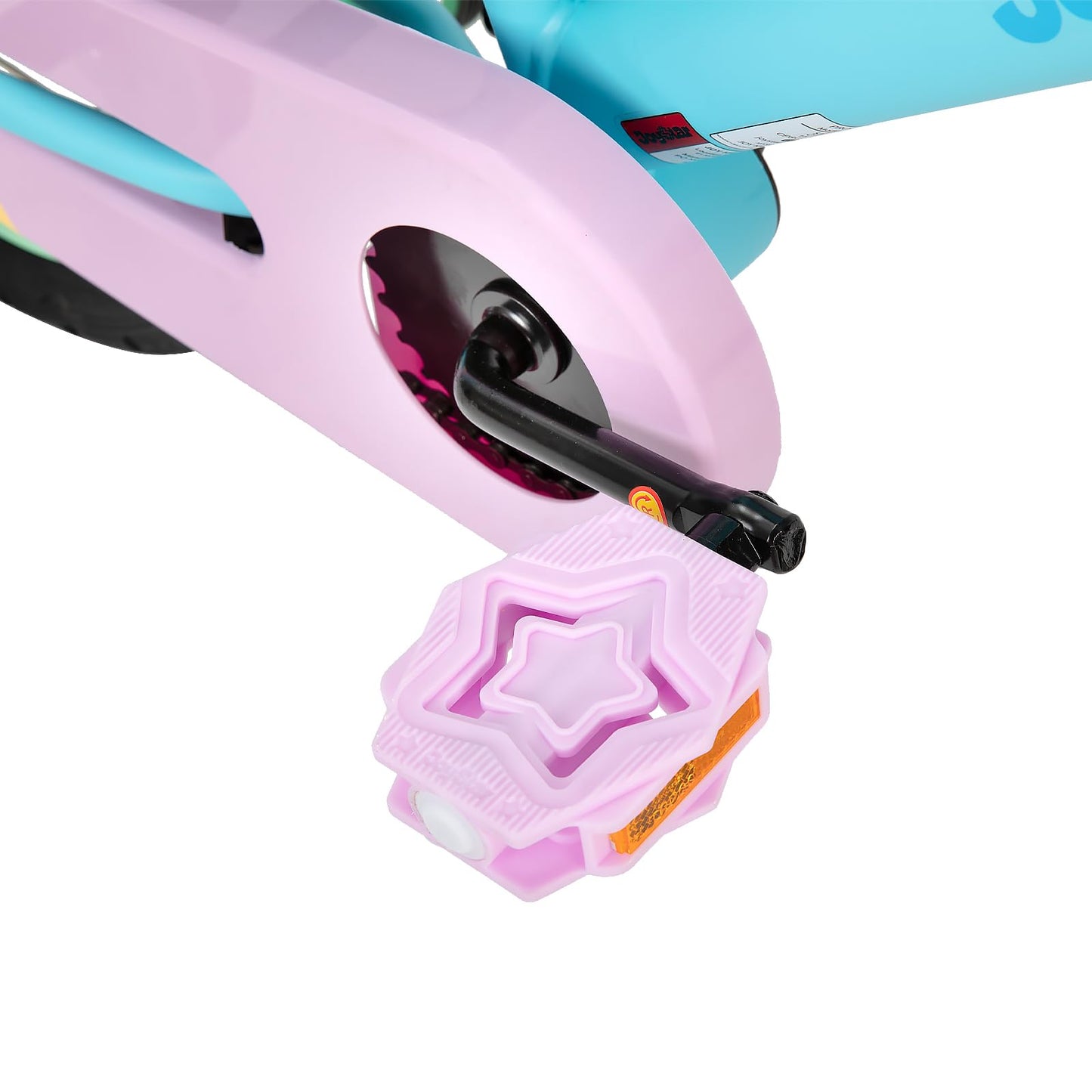 JOYSTAR 12 Inch Kids Bike for 2-4 Years Girls Toddler Rainbow Girl Bike with Training Wheels and Coaster Brake Children Bicycle 85% Assembled Macaroon