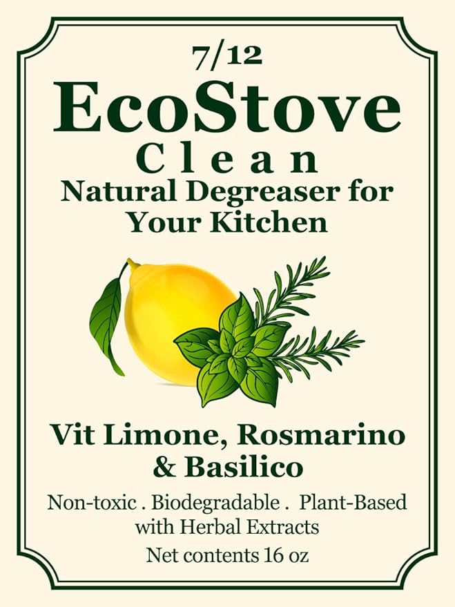 Herbal Scent Stove & Oven Cleaner – Plant-Based, Biodegradable Degreaser | Non-Toxic, Fume-Free, Non-Abrasive | Safe for Glass Cooktops, Stainless Steel & Enamel – 16 oz
