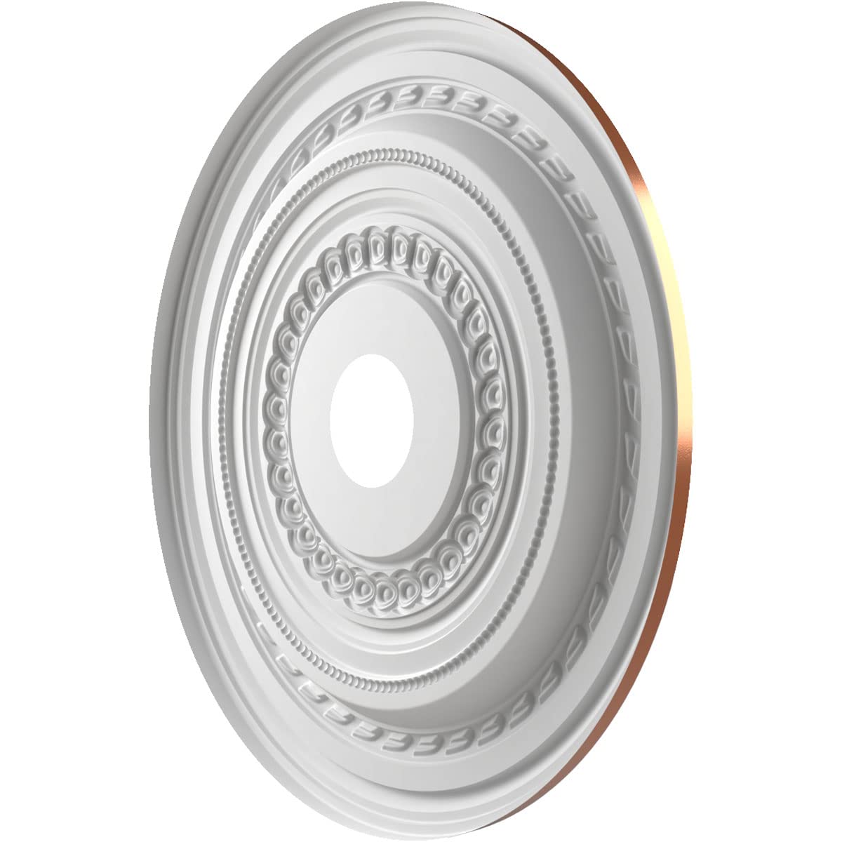 Ekena Millwork Cmp22Cobco Cole Thermoformed Pvc Ceiling Medallion (Fits Canopies Up To 6), 22Od X 3 1/2Id X 1P, Bright Coat Copp