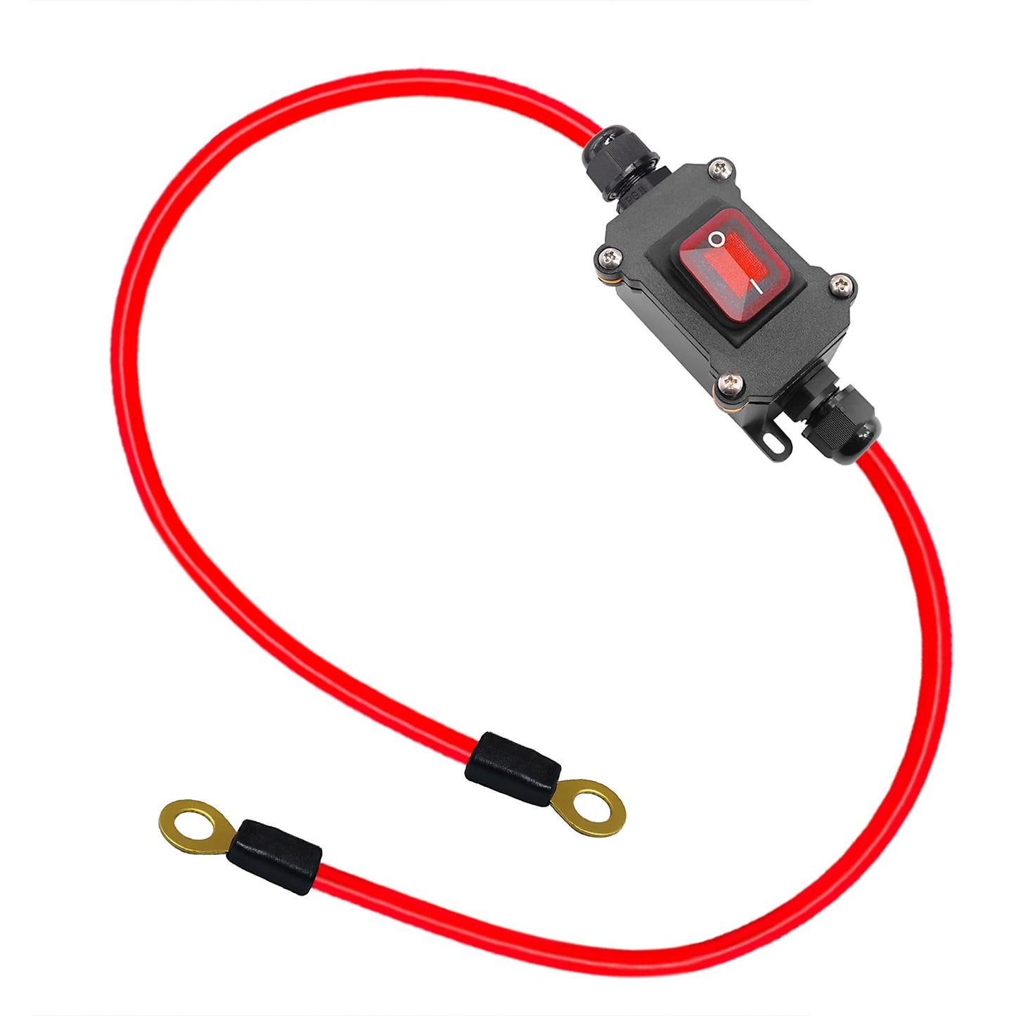 DC 12V Inline Switch DC 12-24V,DPST Dual Side Wiring Switchs 25A Inline Power Switch,Waterproof Inline Switchs IP67 for Motorcycle and Automotive.(DC Switch)