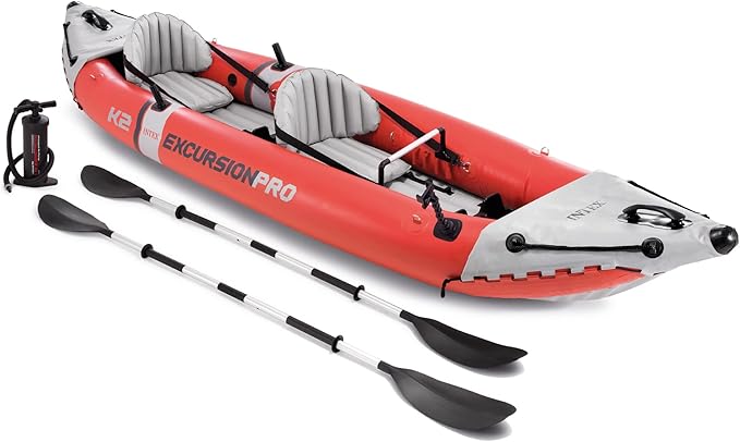 Intex 68309EP Excursion Pro K2 Inflatable Kayak Set: Includes Deluxe 86in Kayak Paddles and High-Output Pump – SuperTough ...