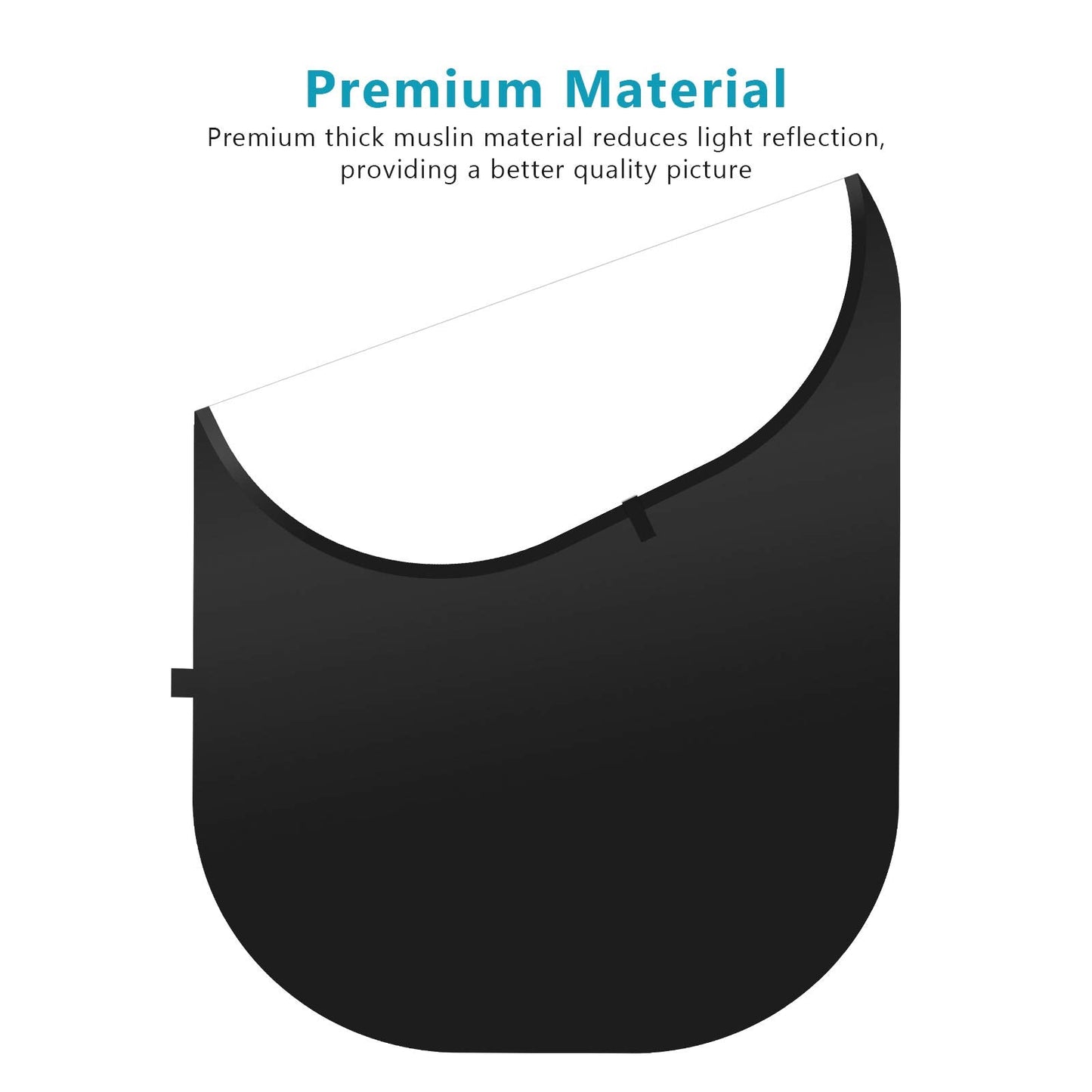 Neewer 5x7ft/1.5x2m Chromakey Foldable Backdrop with Stand 8.5ft/2.6m, 2-in-1 Reversible Black White Green Background Panel for Photography Studio, Live Streaming, Video Calls, Games