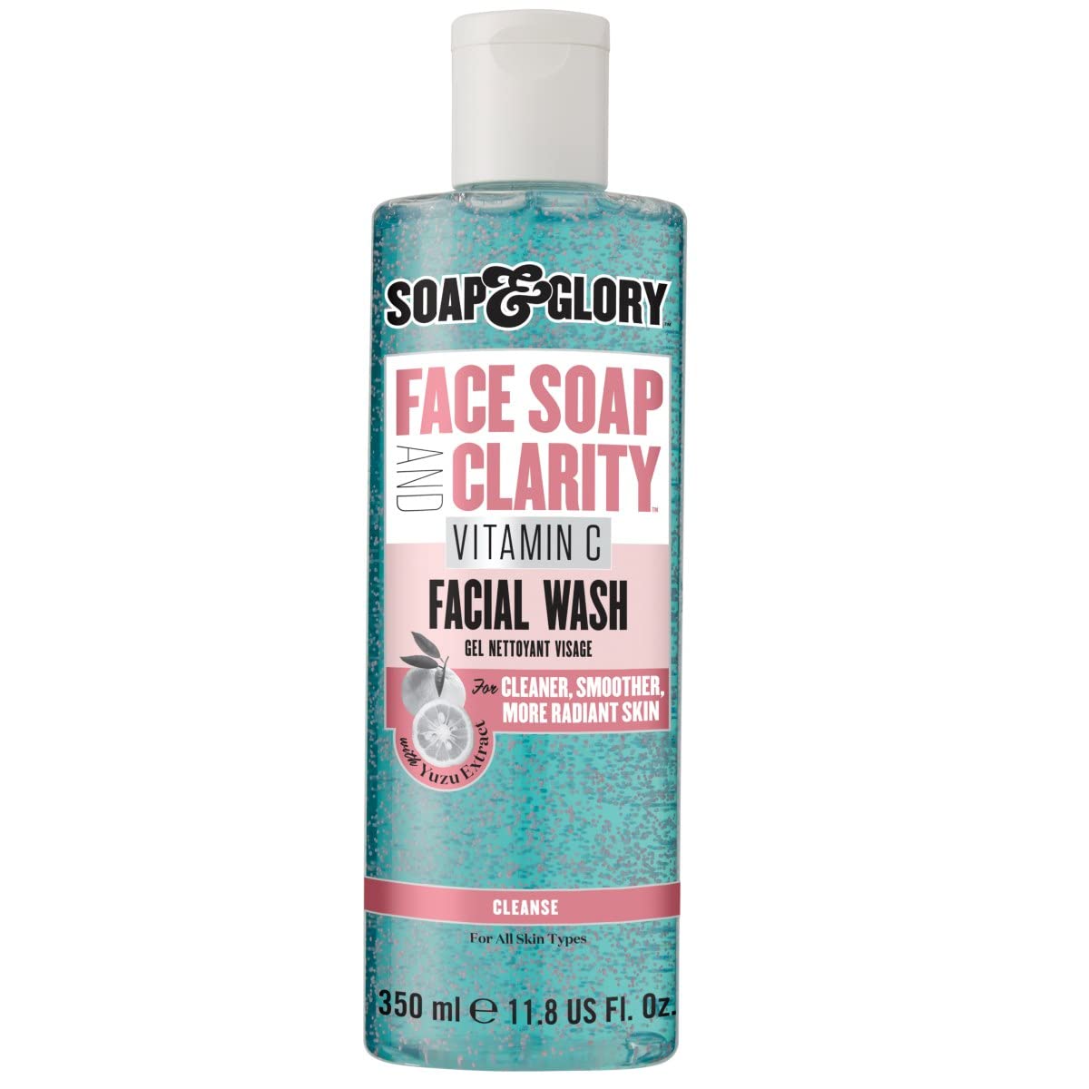 Soap & Glory Face Soap and Clarity Vitamin C Face Wash - 3-in-1 Exfoliating & Hydrating Facial Cleanser - Gently Removes Makeup