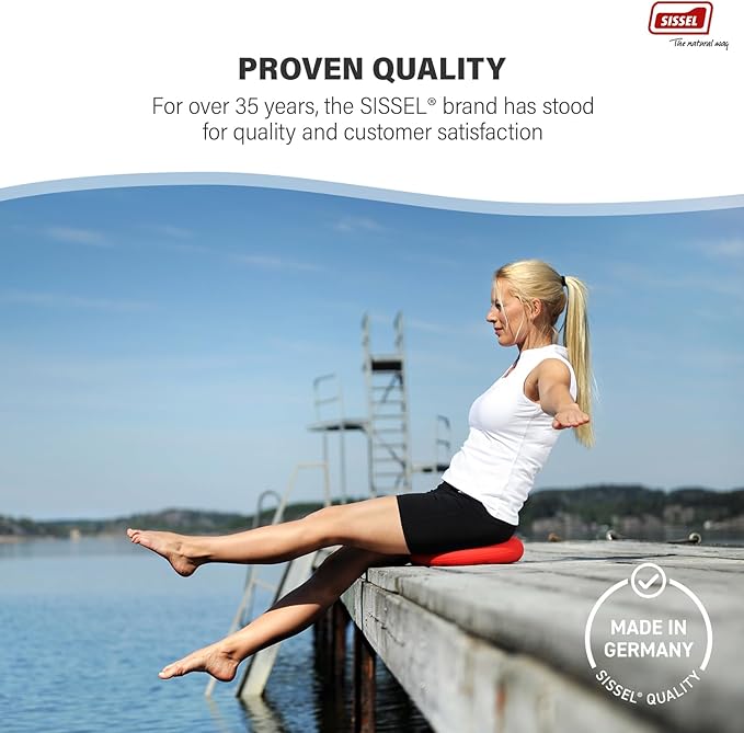 SISSEL SITFIT 14in Red | Active Sitting & Training | Strengthens Back & Pelvic Floor Muscles | Versatile Use: Legs & Veins | Adjustable Pressure | Includes Exercise Poster