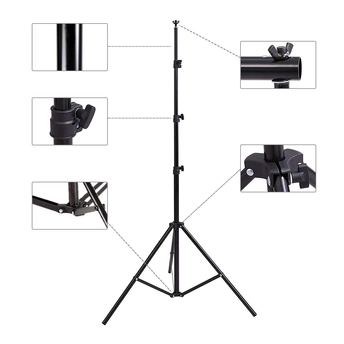 HYJ-INC Photo Video Studio 10 x12ft 100% Cotton Muslin Chromakey Green Screen Backdrop with 8.5 x 10ft Stand Photography Background Support System Kit Clamp, Carry Bag
