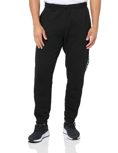 Lacoste Men's Tapered Fit Sweatpants W/Taping On Sidess, Black, S