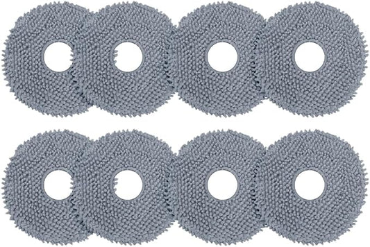 8 Pack Mop Pads for Roborock QV 35A/Qrevo S/Q Revo/Qrevo Pro/Qrevo Plus/Qrevo Master/Qrevo Slim/Qrevo Curv/Qrevo Edge Robot Vacuum Cleaner, Spin Cleaning Pads Replacement Parts Accessories