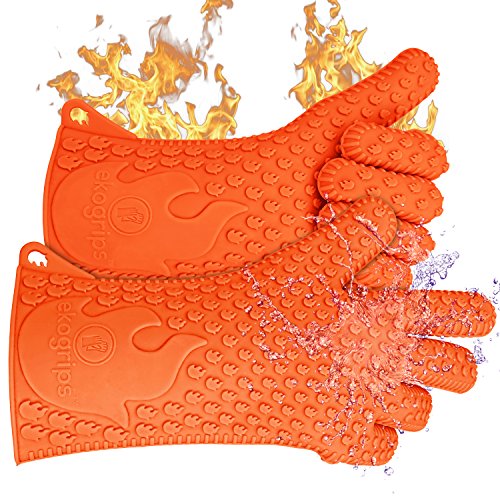 Jolly Green Products Ekogrips Premium Heat-Resistant BBQ Glove for Cooking and Meat Handling, Kitchen Oven Gloves, Firepla...