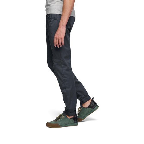 BLACK DIAMOND Men’s Notion Pants | Stretch Organic Cotton | Reinforced Knees | Comfortable Rock Climbing & Everyday Performance Pants | Charcoal | Medium