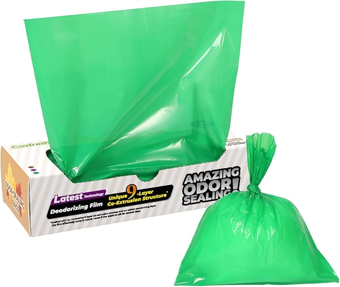 Odor-Sealing Dog Poop Bags 100 Count, Extra Strong Odor Control, Mutil-Layer Unscented Pet Waste Bags with Leak-Proof Design, Ideal for Dog Walks & Backyard Cleanup (Size:XL, Color:Green)