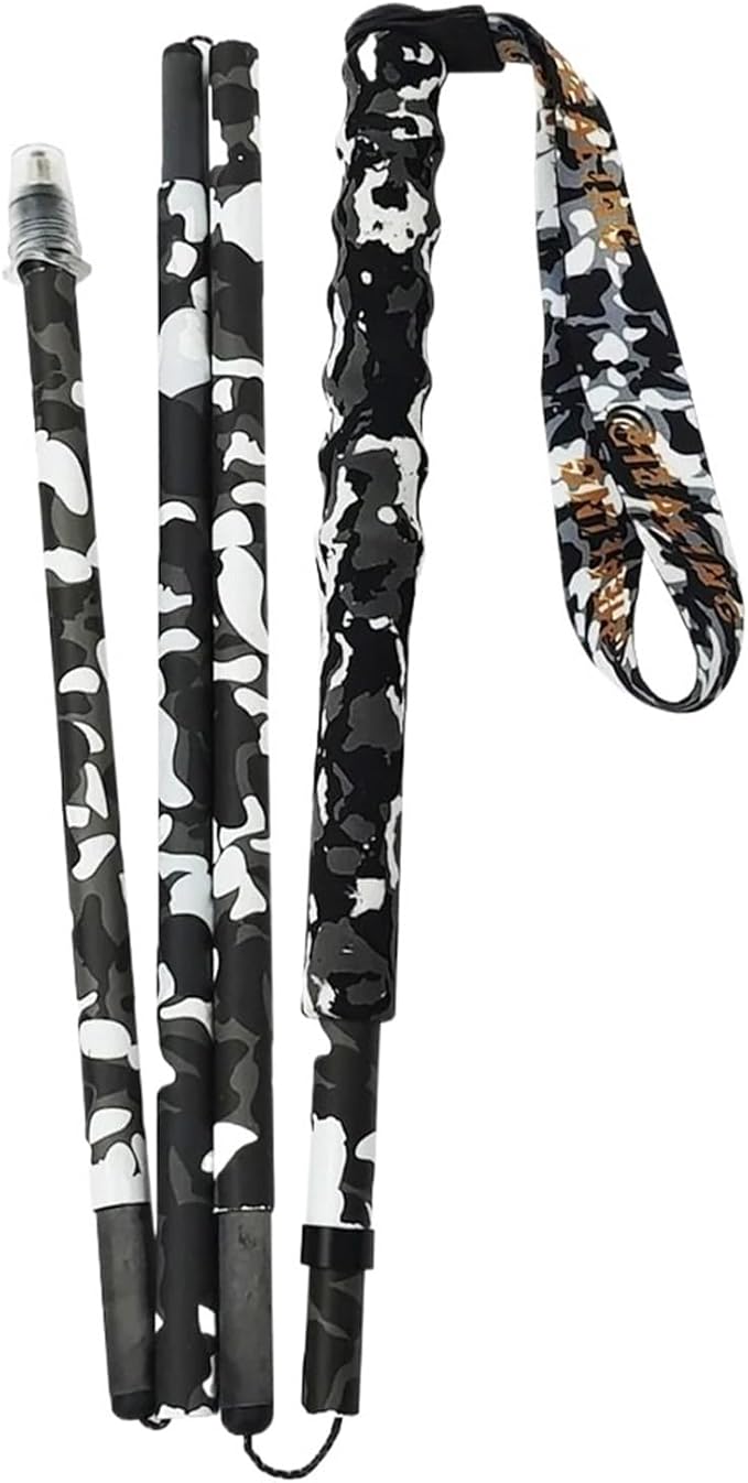 5-Sections Folding Hiking Poles Carbon Fiber Telescopic Lightweight Portable Walking Sticks