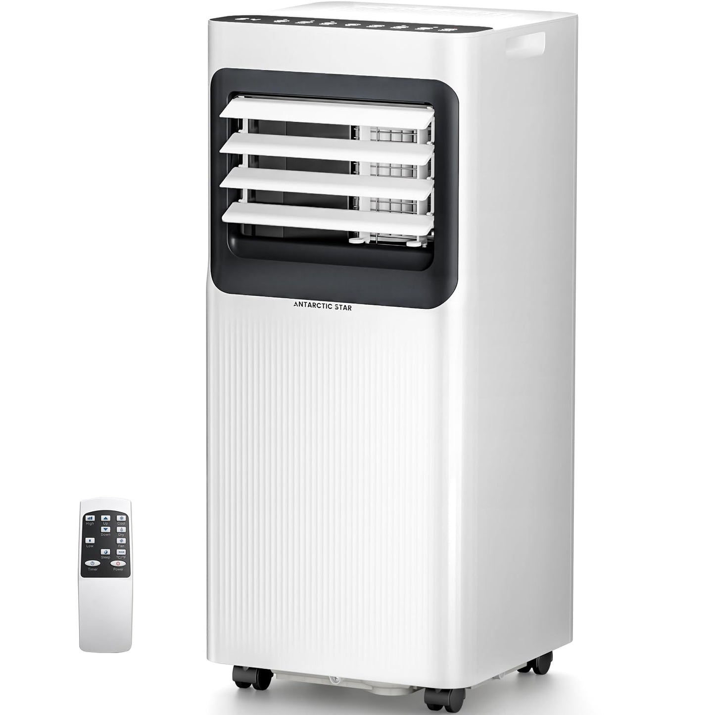 Antarctic Star 8000 BTU Portable Air Conditioner, 5-in-1 AC Unit with Cool, Dehumidifier, Fan, Sleep & Timer Modes, Auto Swing, Child Lock, Cools Up to 350 Sq.Ft, Air Conditioner for Bedroom Apartment