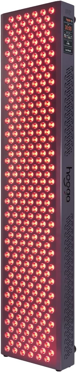 Hooga Red Light Therapy, Red Near Infrared LED Panel, 300 Quad Chip Flicker Free LEDs, Ultra Series, Clinical Grade Device for General Health and Wellness. ULTRA1500.