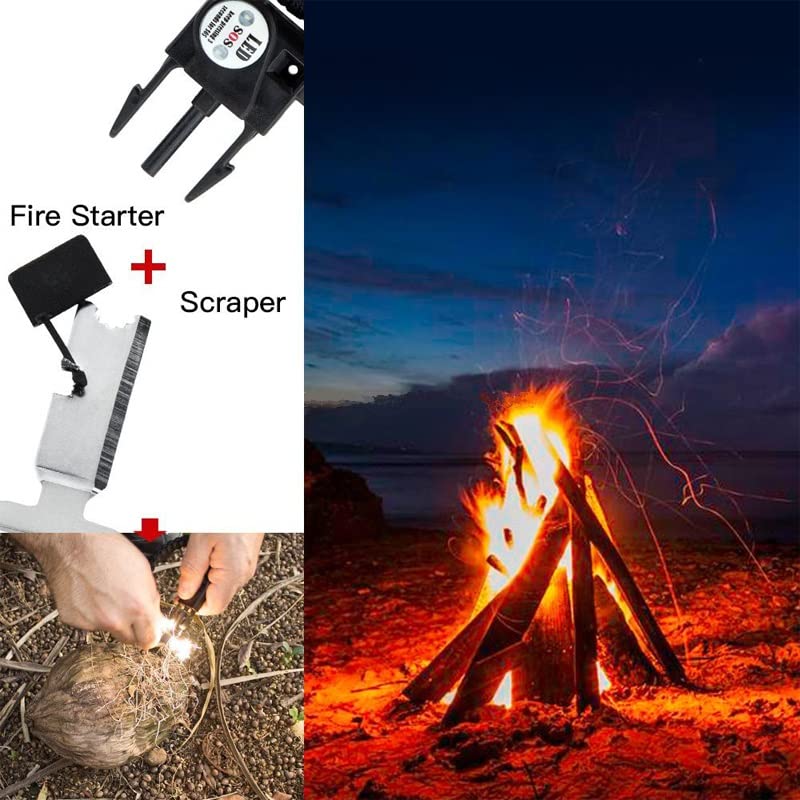 GALAXYLENSE Galaxy 21 in 1 Survival Bracelet, Paracord Emergency Outdoor Sports Wristband Kit Waterproof Compass, SOS LED ...