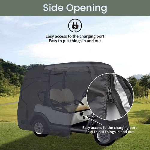 Joymo Golf Cart Cover 6 Passenger，95"-156" Golf Club Rain Covers 4 Passenger，Waterproof EZ GO Golf Cart Accessories,Outdoor Club Car Seat Covers Winter Summer Protective Cover(144" L x 54" W x 76" H)
