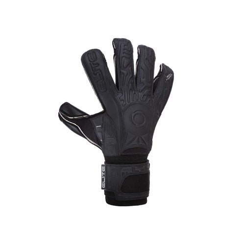 Elite Sport Black Goalkeeper Gloves, Removable Finger Spines, Pro-Level Goalkeeper Gloves for Superior Grip and Control (Black Solo, 4mm Control MB Latex)