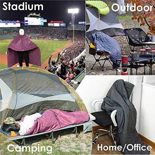iClimb 1 3M Thinsulate Insulation Warm Blanket and 1 Anti-Sinking Large Feet Chair Bundle, Ultralight Compact for Single A...