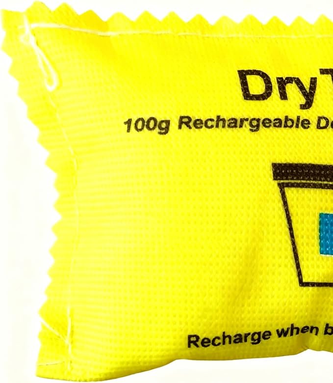Rechargeable Desiccant Pack, With Effective Moisture Control, 100g, Reusable Moisture Absorber, Dehumidifier Bags, Protects Valuables And Belongings, For Bookshelf, Home, Drawers, Cabinet, Fridge