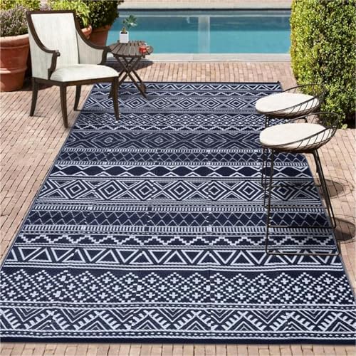 GarveeLife Outdoor Plastic Straw Rug 9x12 Waterproof UV Resistant Patio Rug Lightweight Floor Mat for Camping, Picnic, Bac...