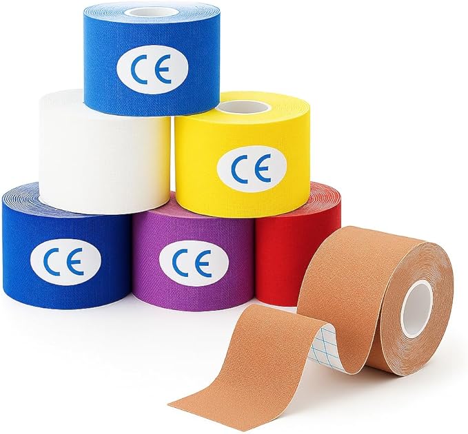 HOLLSUM Kinesiology Tape 5cm, Waterproof KT Pro Extreme Tape, Extra Sticky Muscle Support, Elastic Sports Tape for Athlete...