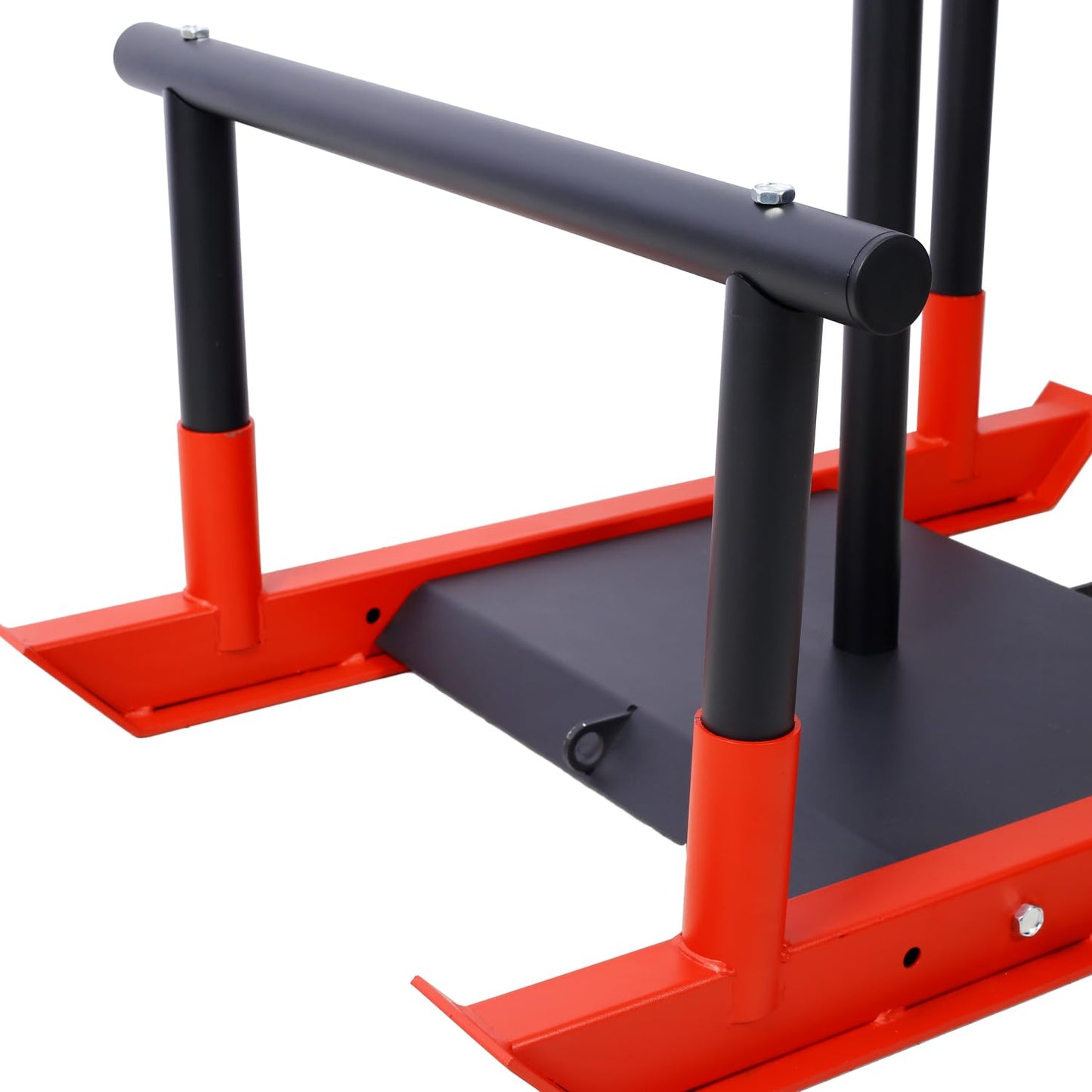Geelife Weight Sled Fitness Sled - Steel Black+Red - Boost Your Speed and Strength - Outdoor Workouts -
