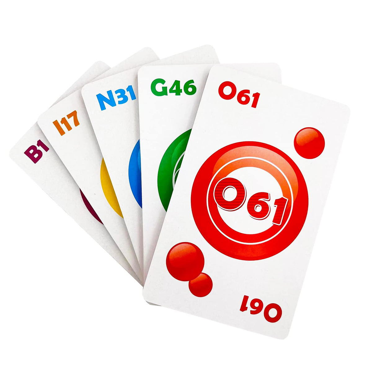 JUNWRROW Bingo Jumbo Calling Cards-Pack of 86-Colorful Bingo Cards-5.45"x3.35"per Card-Bingo Games for Adults, Seniors, and Family