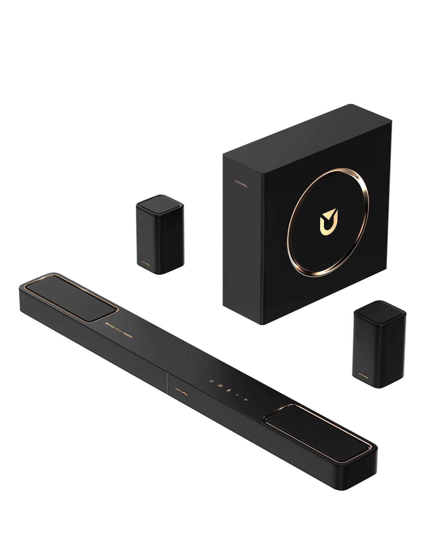 ULTIMEA 5.1.2ch Sound Bar with Dolby Atmos, Surround Sound System for TV with 2 Surround Speakers, Sound Bar for Smart TV, Soundbar for Home Theater, BT 5.4, HDMI eARC, Skywave F40 (New, 2026 Model)