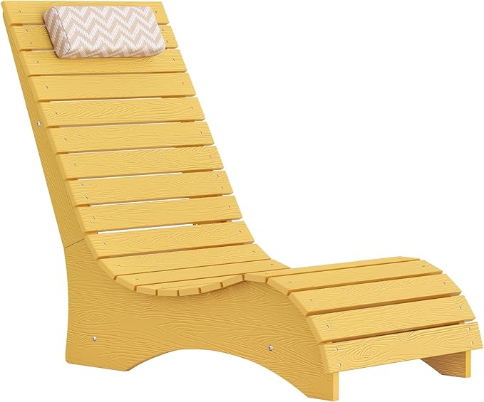 Homenjoy HDPS Pool Lounge Chairs, Use in Pools Lounge Chairs up to 10-Inches of Water, Chaise Chairs with Headrest, Lounge Chair Outdoor, Fade-Resistant Pool Lounger for Deck