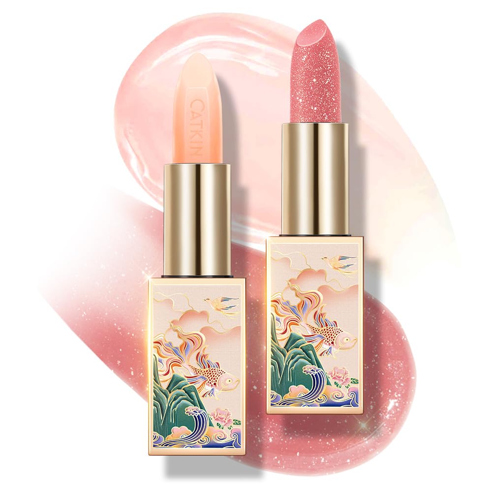 CATKIN Lip Balm Color Tinted Lipstick Ultra Hydrating Lip Deep Moistrurize Chapstick with Vitamin E Nourishing For Cracked & Dry