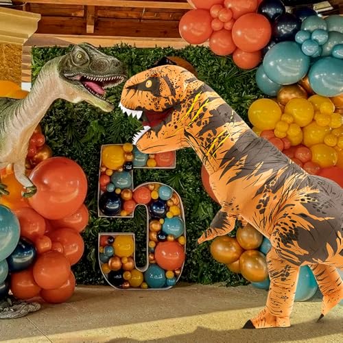 miwhse Halloween Inflatable Dinosaur Costume Adult Fancy Dinosaur Suit Blow up Trex Costume Full Body Dino Costume For Hal...