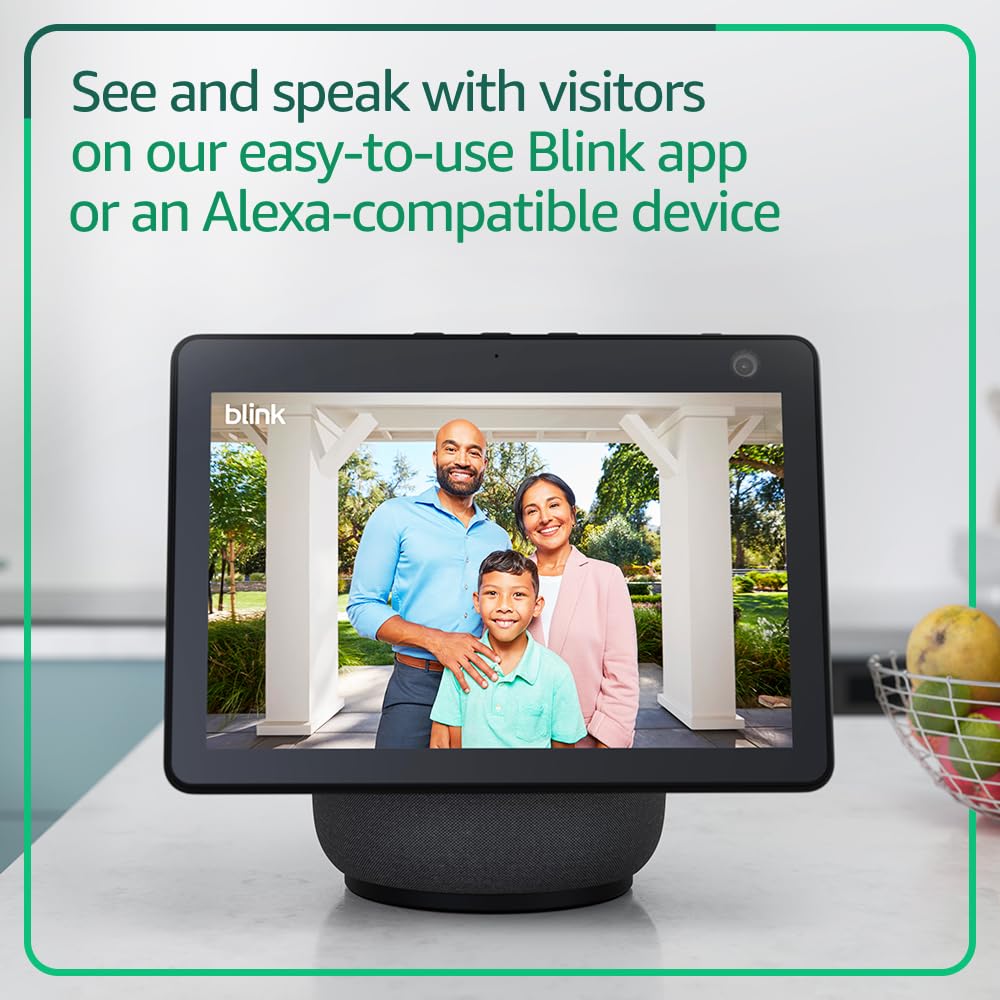 Blink Video Doorbell + Outdoor 4 – Wireless smart security cameras, head-to-toe HD view, two-year battery life. Sync Module Core included – 3 camera system + Video Doorbell