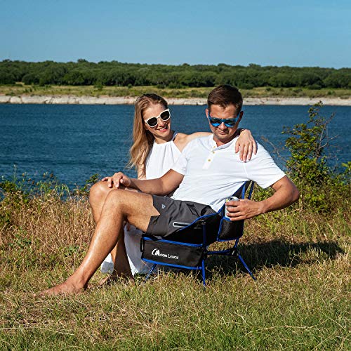MOON LENCE Outdoor Chair, Low Chair, 2-Way More Stable, Camping Chair, Ground Chair, Camp Chair, Lightweight, Foldable, Co...