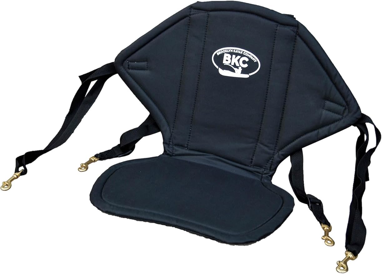 BKC UH-KS222 Universal Sit-On-Top Soft Padded Kayak Seat and Backrest with Water Bottle Pouch for Fishing/Kayaking/Raftin...
