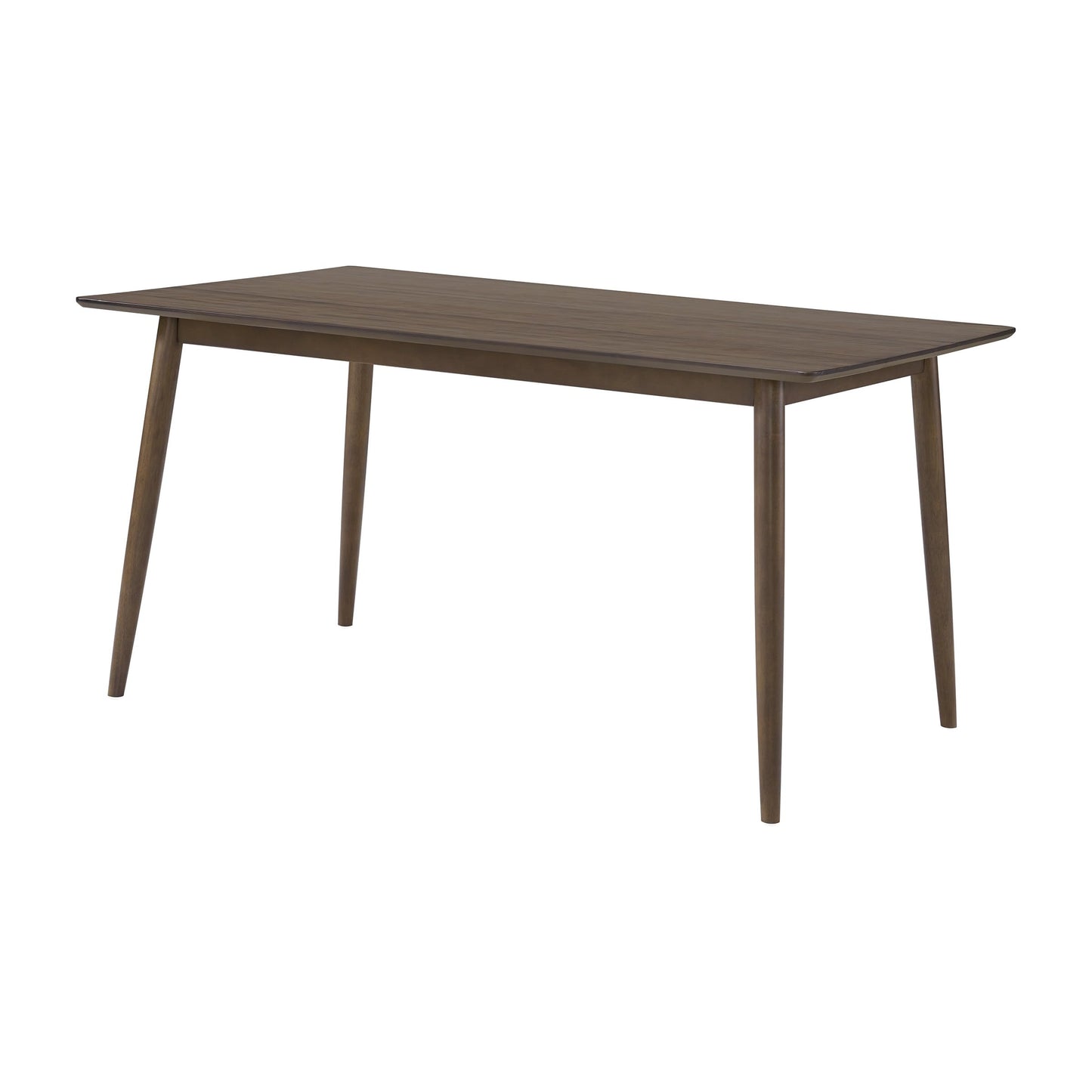 Alaterre Furniture Calais Dining – Mid Century Modern 59-Inch Rectangular Dining Table for 4 – Solid Wood Kitchen and Dining Room Table with Minimalist Design (Warm Walnut Finish)