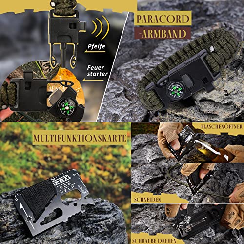 Gifts for Men Husband Dad Valentines Day, Survival Kit, Emergency Survival Gear and Equipment 14 in 1, Anniversary Birthda...