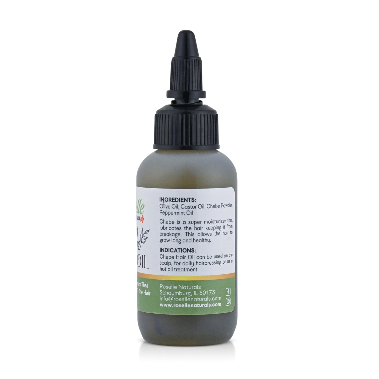 Roselle Naturals Chebe Oil for Hair Growth Made in USA 8 Fl Oz - Chebe Hair Growth Oil, Chebe Hair Grease for Stronger, Longer,