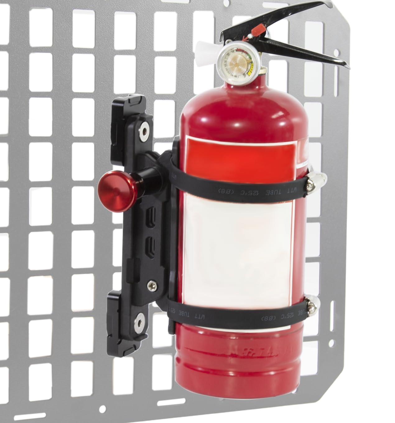 Molle Panel Fire Extinguisher Mount - Tactical Car Quick Release Fire Extinguisher Bracket Accessories Mounting Bracket Kits Fits 1-2 in Slots Holes for Trucks Vehicles Gear Molle Accessories