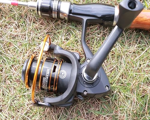 19.7” Ice Fishing Rod and Reel Combo-Spinning Ice Fishing Combos Fishing Poles Bass Crappie Rod Fishing Pole Kids Fishing ...