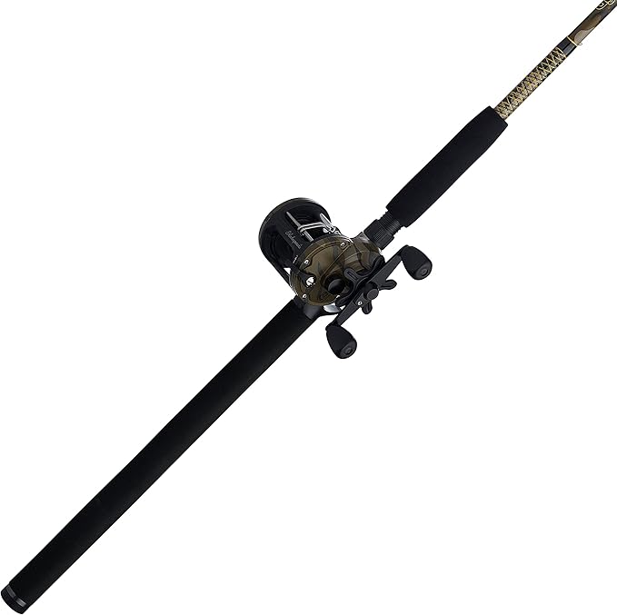 Ugly Stik 7’ Camo Conventional Fishing Rod and Reel Casting Combo, Right Handle Position, Ugly Tech Construction With Clea...