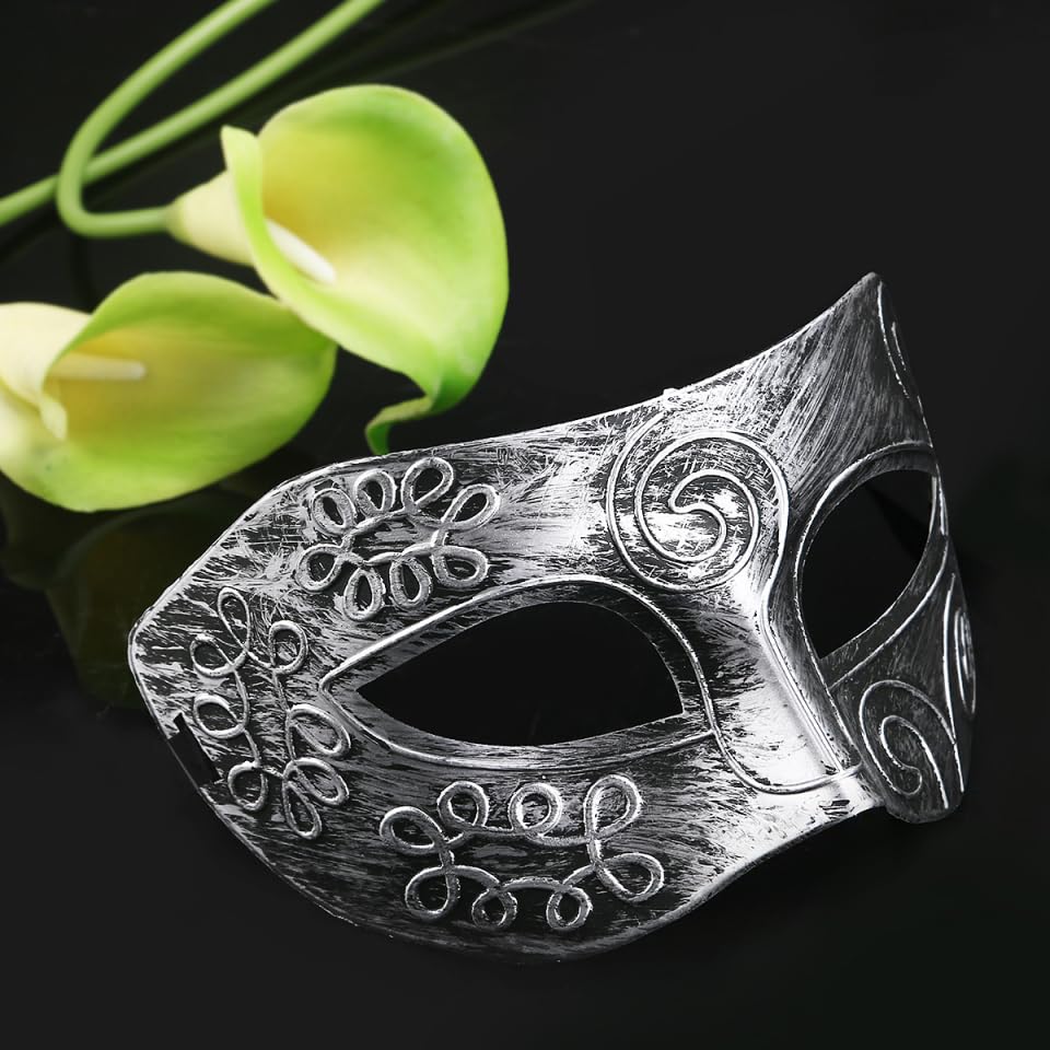 LUOEM Masquerade Face Mask Cool Men Greek Roman Fighter Masquerade Cosplay Mask for Fancy Dress Accessory/Masked Ball/Hall...