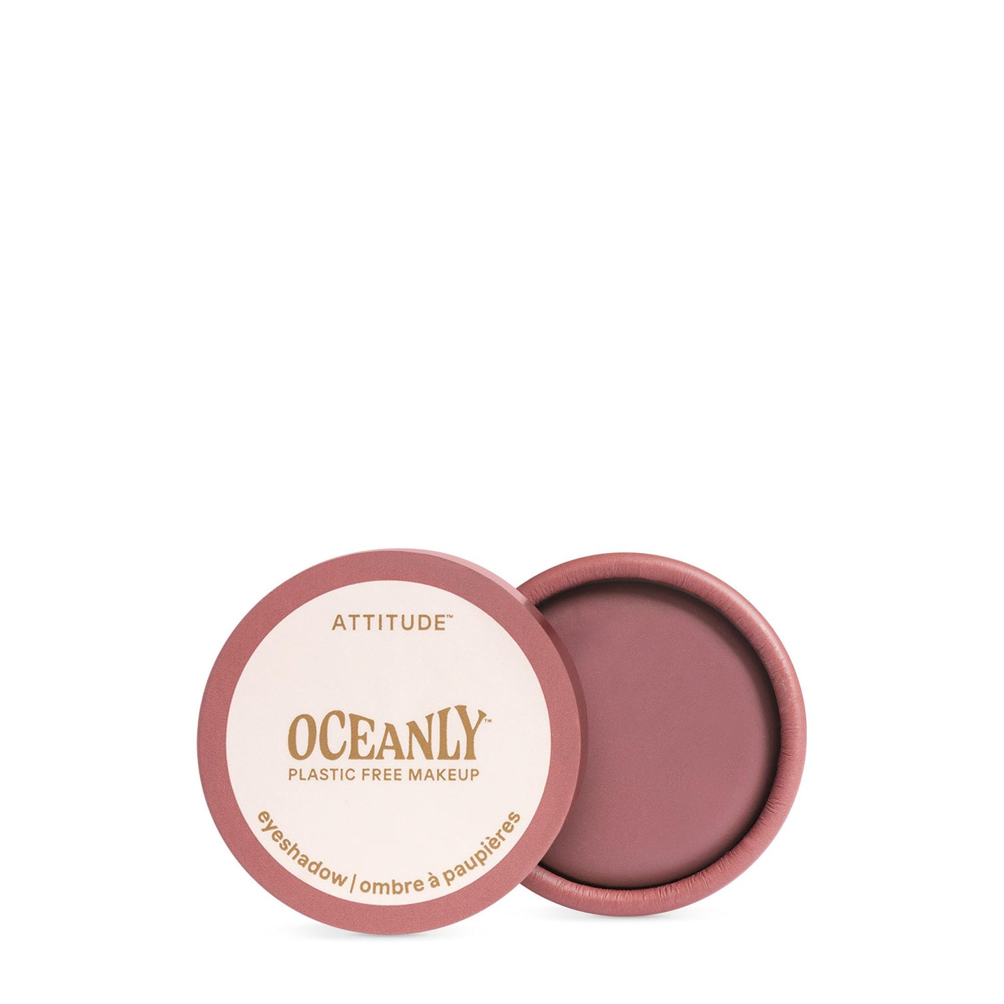 ATTITUDE Oceanly Eyeshadow, EWG Verified, Single Matte Cream Eyeshadow, Plastic-Free, Vegan Beauty and Makeup, Dusty Rose, 0.16