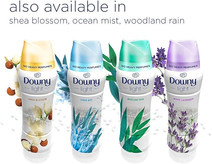 Downy Light Laundry Scent Booster Beads, White Lavender Scent, 18.2 OZ, In-wash fabric beads designed to be gentle with a light boost of scent, No Heavy Perfumes