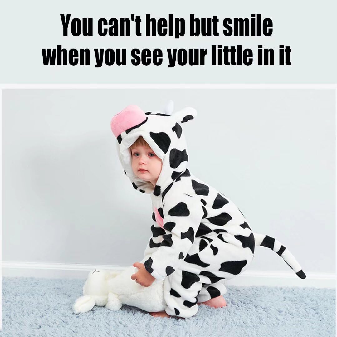 Baby Cow Costumes Unisex Toddler Outfit Halloween Dress Up Romper 3-4 Years