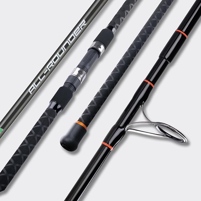 LITTMA All Rounder Graphite Composite Surf Fishing Rod - Lightweight and Durable 2-Piece Design - Ergonomic M/MH Spinning ...