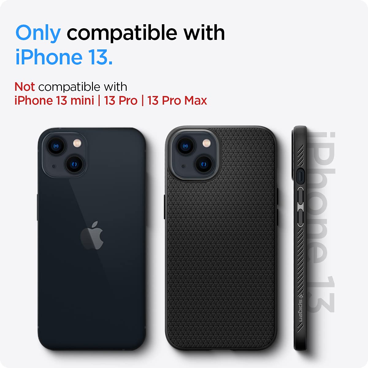 Spigen Liquid Air Designed For Iphone 13 Case (2021) - Matte Black
