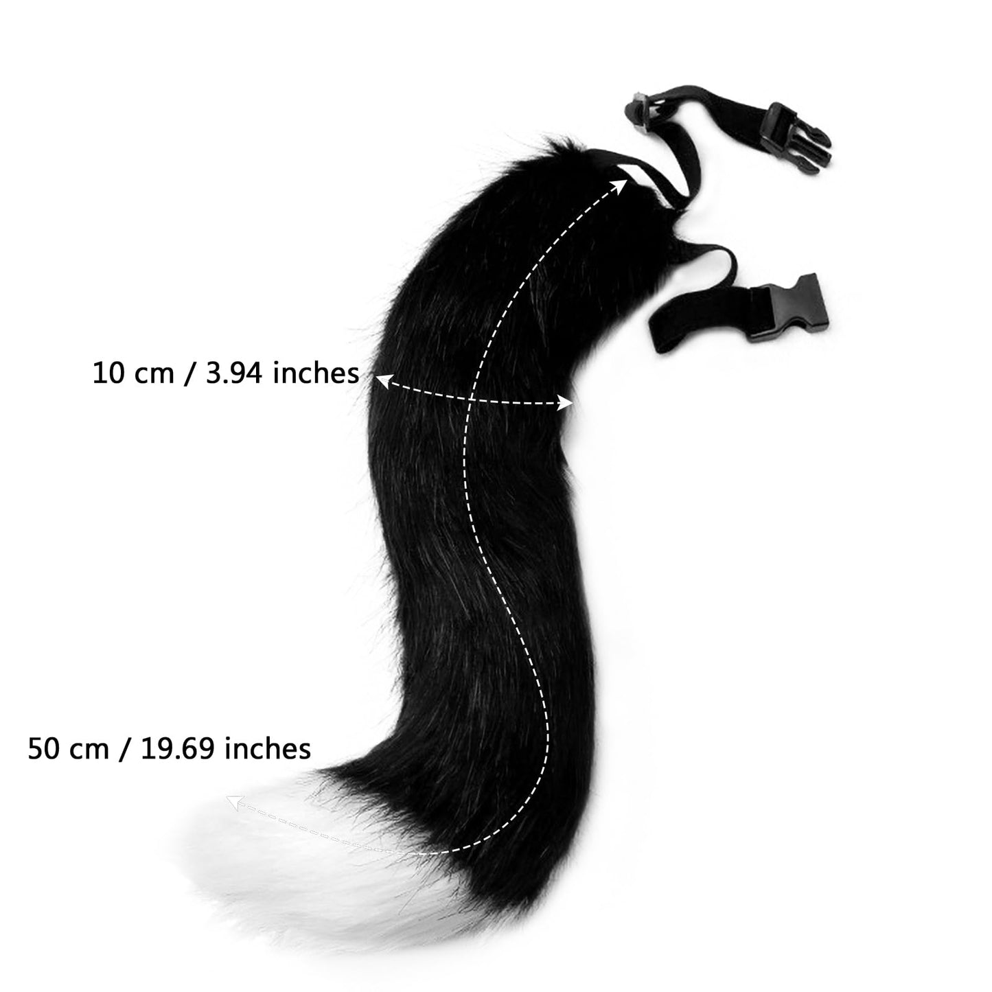 HAOAN Plush Faux Fur Therian Dog Wolf Mask Paw Gloves Fox Tail Set Halloween Cosplay Costume Accessories