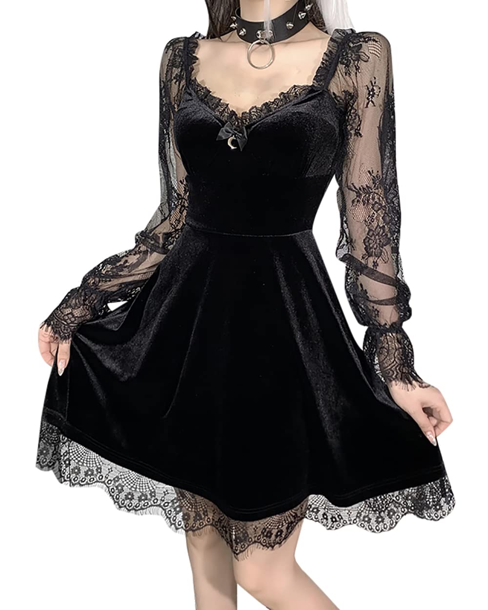 Goth Dress Plus Size Egirl Sexy Gothic Clothes Gothic Dresses Halloween Dress for Women Goth Clothing Aesthetic Clothes