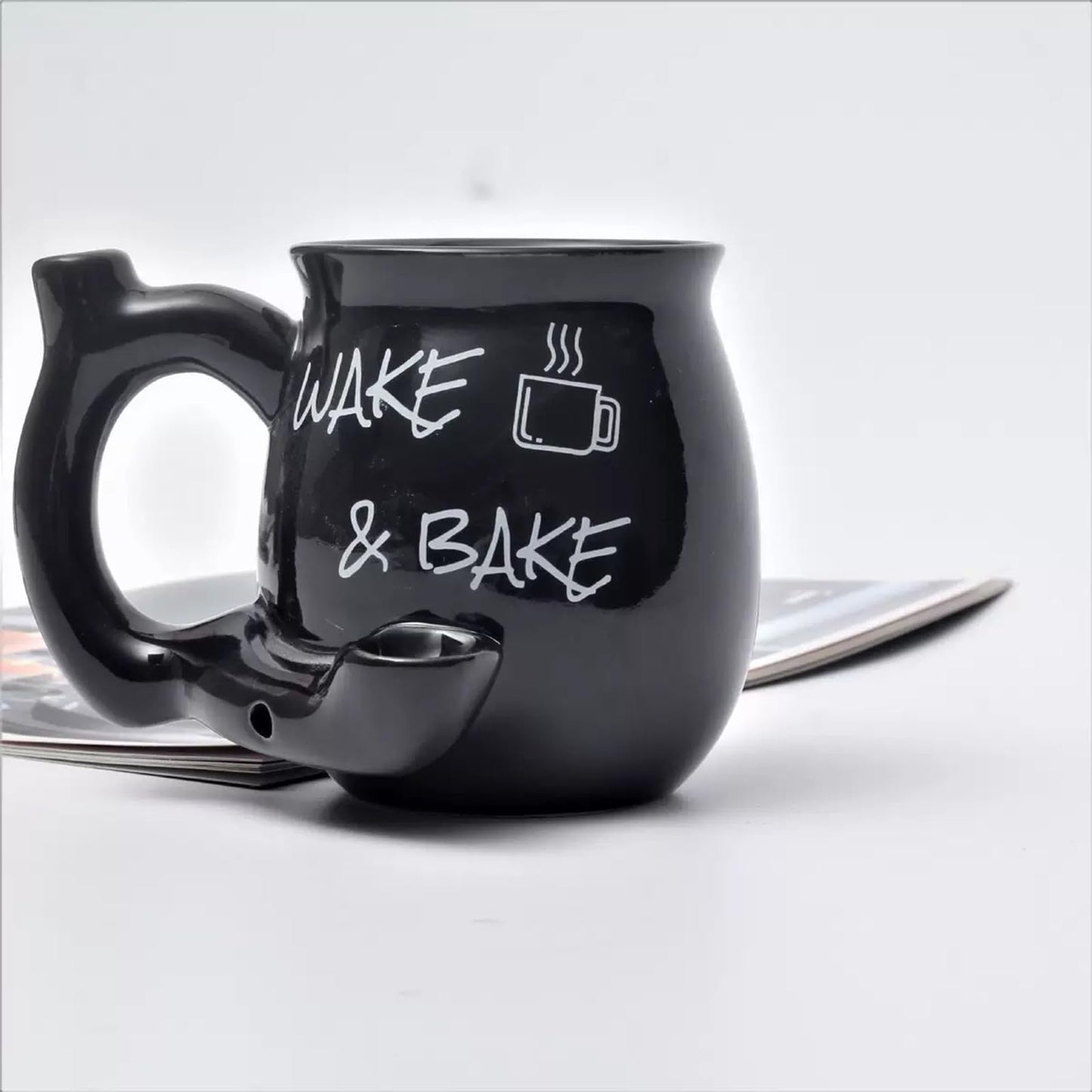 HUUJIDE Novelty Coffee Mug for Dad – Ceramic Cup, 12.5 oz, Black – Father’s Day, Birthday, Christmas Gift for Men, Husband(Father's gift - a mug)